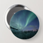 Northern Lights Sky Ronde Button 4,0 Cm (Voorkant /achterkant)
