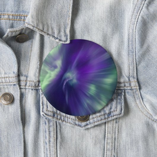 Northern Lights Sky Ronde Button 4,0 Cm (In situ)