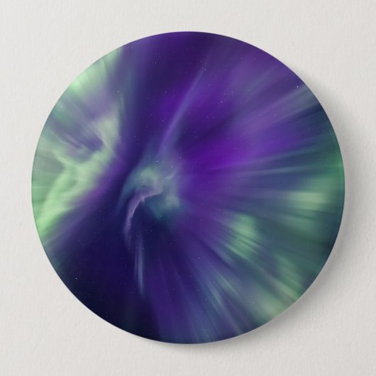 Northern Lights Sky Ronde Button 4,0 Cm (Voorkant)