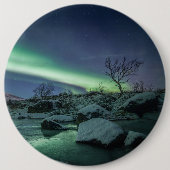 Northern Lights Sky Ronde Button 6,0 Cm (Voorkant)