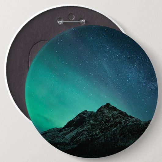 Northern Lights Sky Ronde Button 6,0 Cm (Voorkant /achterkant)