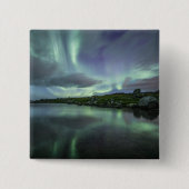 Northern Lights Sky Vierkante Button 5,1 Cm (Voorkant)