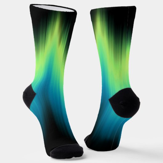 Northern Lights Socks Aurora Art Socks Customized Sokken (Gebogen)