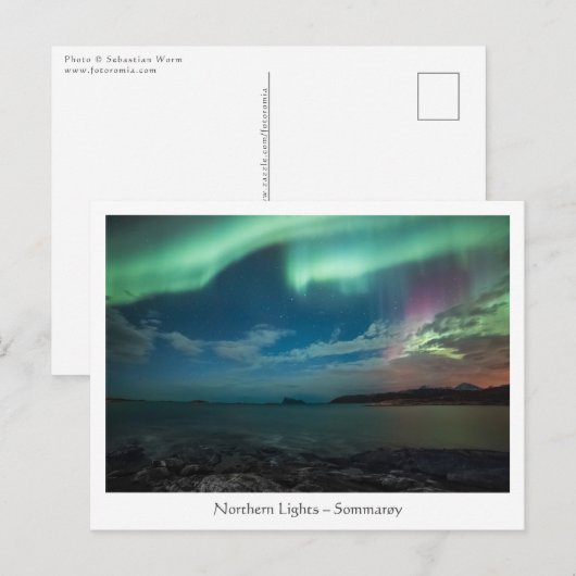 Northern Lights Sommarøy Briefkaart (Voorkant / Achterkant)