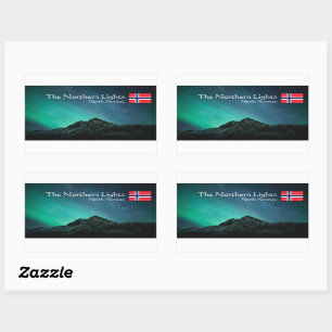 Northern Lights Souvenir Rechthoekige Sticker