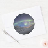 Northern Lights Souvenir Ronde Sticker (Envelop)