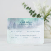 Northern Lights Starry Sky Wedding Response Kaart (Staand voorkant)