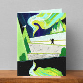 Northern Lights Tekening Blank Kaart