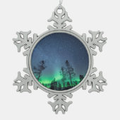 Northern Lights Tin Sneeuwvlok Ornament (Voorkant)