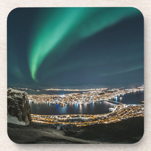 Northern Lights Tromso Bier Onderzetter (Voorkant)