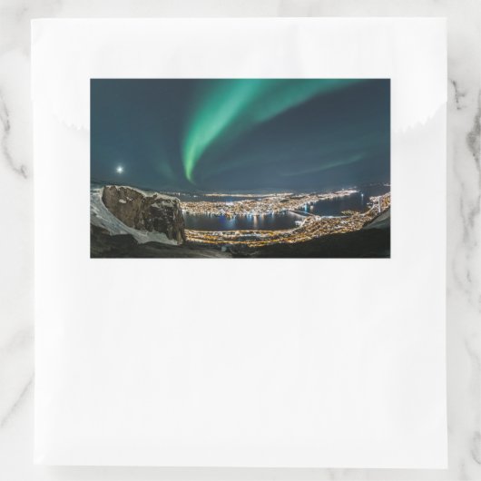 Northern Lights Tromso Rechthoekige Sticker (Tas)