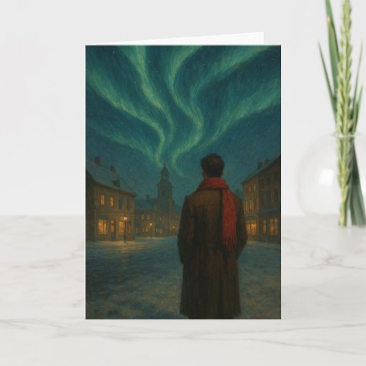 Northern Lights Viewing Christmas Kaart (Voorkant)