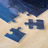 Northern Lights Winter Watercolor Legpuzzel (Zijkant)