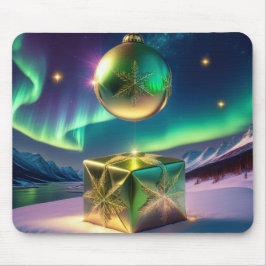 Northern Lights Xmas Bell Gift Box Snow Muismat