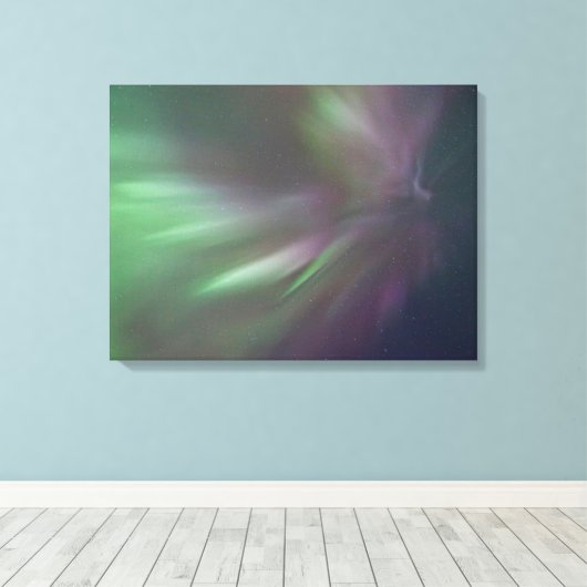 Northern Lights Yukon | Whitehorse Canvas Afdruk (Insitu (Houten vloer))