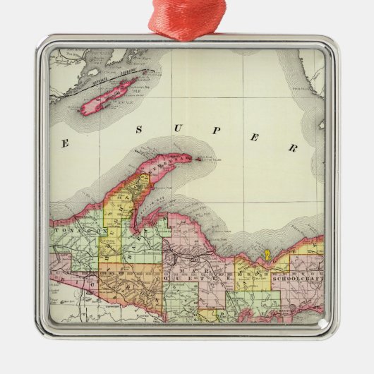 Northern Michigan Metalen Ornament (Voorkant)