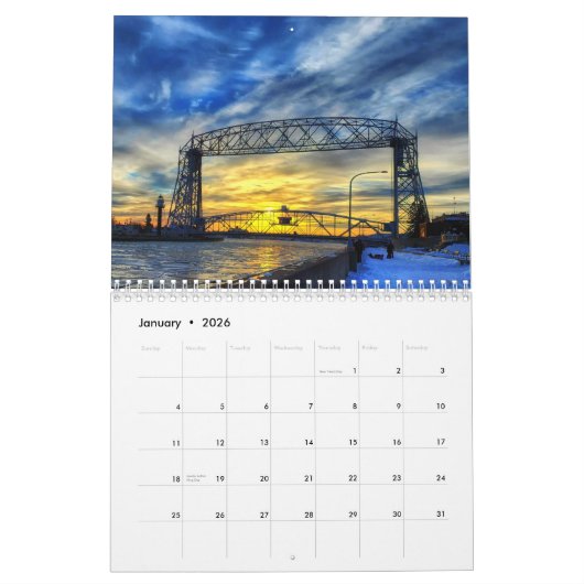 Northern Minnesota Calendar Kalender (Jan 2026)