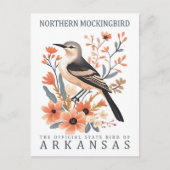 Northern Mockingbird Bird of Arkansas Verenigde St Briefkaart (Voorkant)