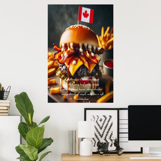 Northern Nibbler: Maple Bacon Bliss 24x36 Poster (Thuiskantoor)