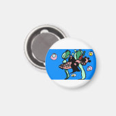 Northern Pike art  Magneet (Voorkant / Achterkant)