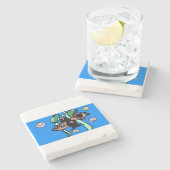 Northern Pike art  Stenen Onderzetter (Zijkant)