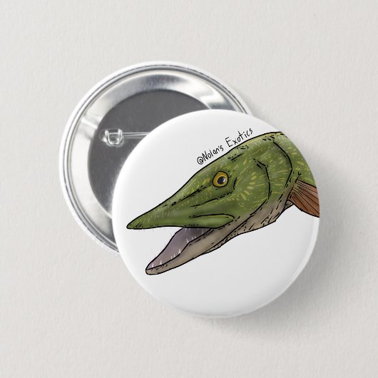 Northern Pike pin Ronde Button 5,7 Cm (Voorkant /achterkant)