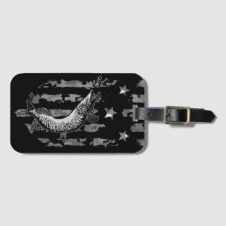 Northern Pike Tiger Musky Vissen Lover Bagagelabel
