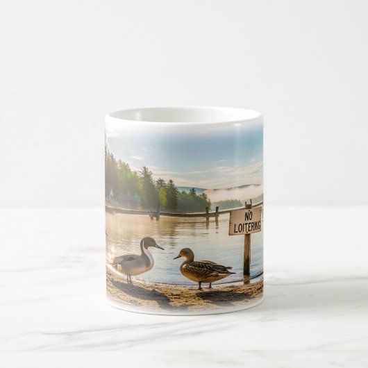 Northern Pintail Ducks Digitale Mok Wrap Ontwerp (Center)