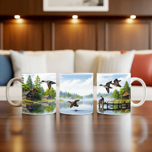 Northern Pintail Ducks Digitale Mok Wrap Ontwerp