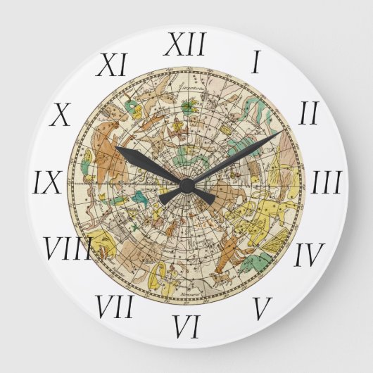 Northern Sky Star Chart and Constellations Map Grote Klok (Voorkant)