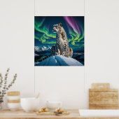 “ Northern Sky Wanderer ” – Sneeuwluipaard Portret Poster (Keuken)