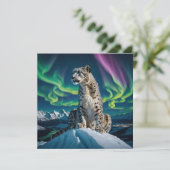 “Northern Sky Wanderer” – Snow Leopard Portrait Kaart (Staand voorkant)