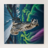 “Northern Sky Wanderer” – Snow Leopard Portrait Legpuzzel (Horizontaal)