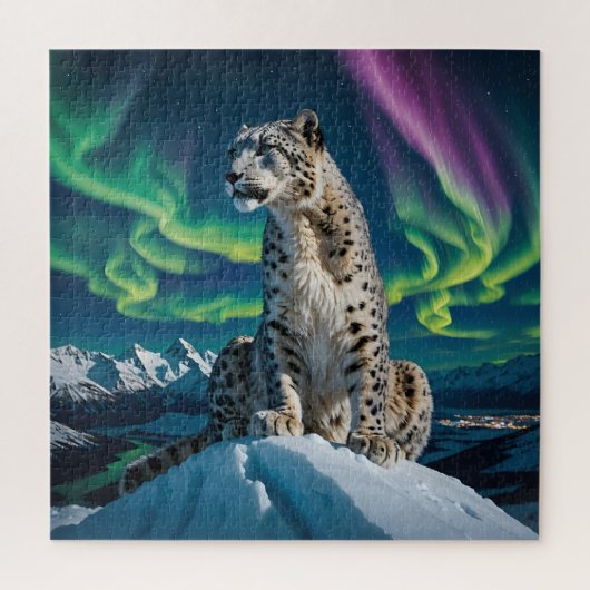 “Northern Sky Wanderer” – Snow Leopard Portrait Legpuzzel (Verticaal)