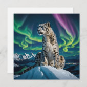“Northern Sky Wanderer” – Snow Leopard Portrait Save The Date (Voorkant / Achterkant)
