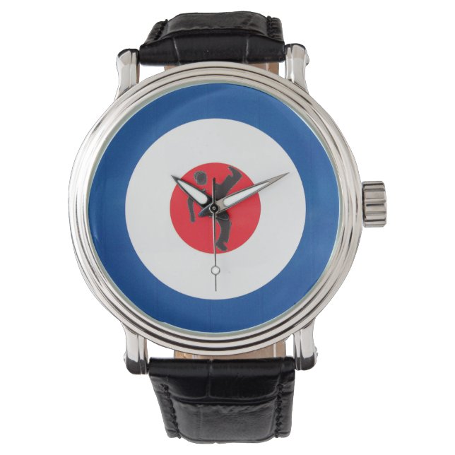 Northern Soul Dancer & Mod Doel polshorloge Horloge (Voorkant)