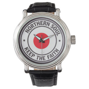 Northern Soul Houd het geloof & Mod doelwit Horloge