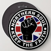 Northern Soul - Houd het Geloof Ronde Button 6,0 Cm (Voorkant /achterkant)
