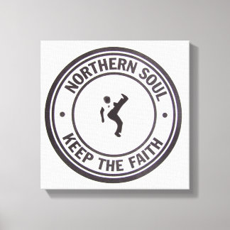 Northern Soul Houd het geloof Slogans & Dancer Canvas Afdruk