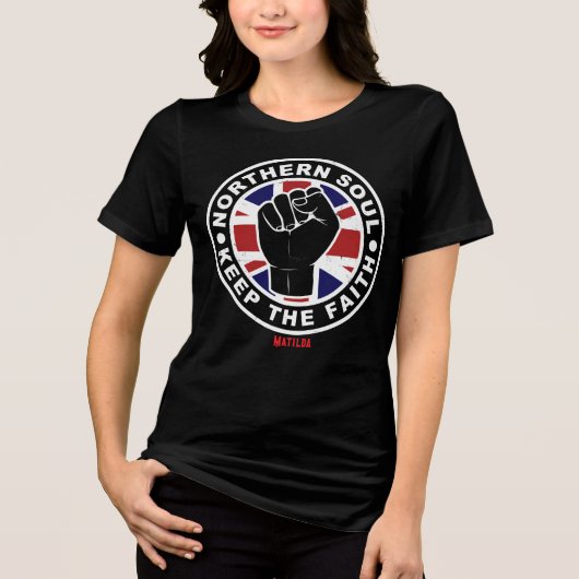 Northern Soul - Houd het Geloof Tri-Blend Shirt (Voorkant)