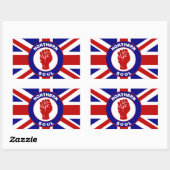 Northern Soul Union jack rechthoek Stickers (Vel)