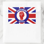 Northern Soul Union jack rechthoek Stickers (Tas)
