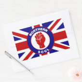 Northern Soul Union jack rechthoek Stickers (Envelop)