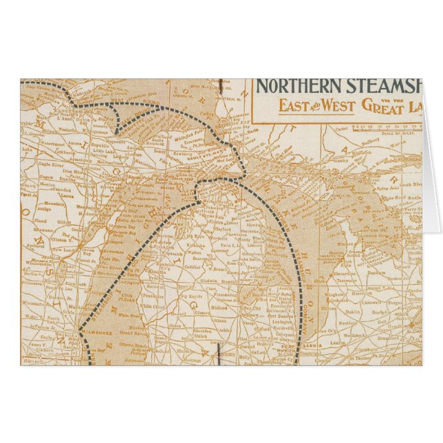 Northern Steamship Company-kaart (Voorkant Horizontaal)