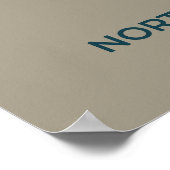 Northern Wheatear Migratie Kaart - Minimalistisch Poster (Hoek)