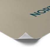 Northern Wheatear Migratie Kaart - Minimalistisch Poster (Hoek)