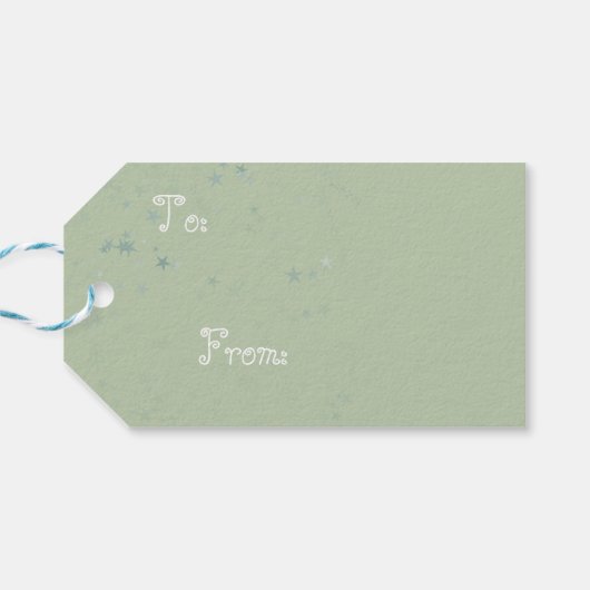 Northern Wonders Reindeer Cadeaulabel (Achterkant Horizontaal)