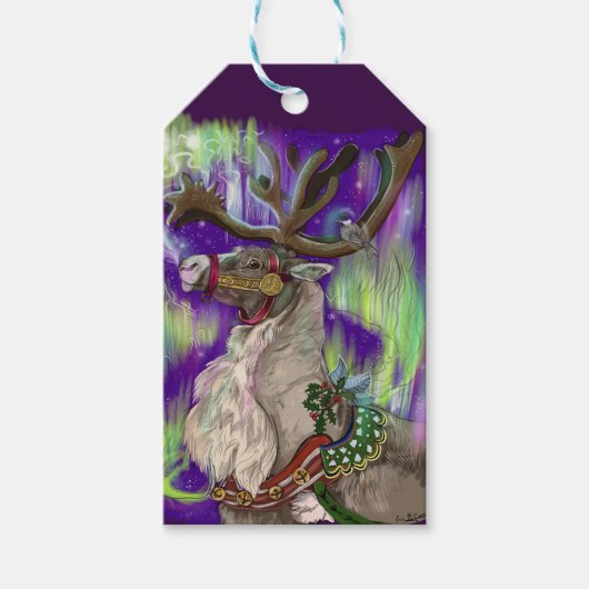 Northern Wonders Reindeer Cadeaulabel (Voorkant)