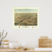 Northfield Minnesota 1869 Antiek Panorama Poster (Keuken)