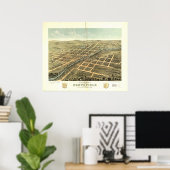 Northfield Minnesota 1869 Antiek Panorama Poster (Thuiskantoor)